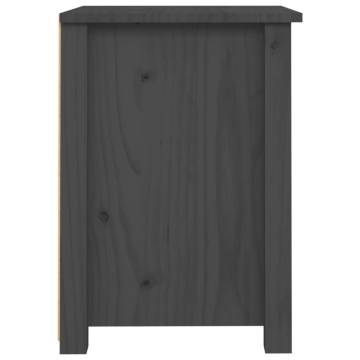 Bedside Cabinets 2 pcs Grey 40x35x49 cm Solid Wood Pine