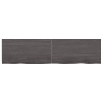 Bathroom Countertop Dark Brown 160x40x(2-4) cm Treated Solid Wood