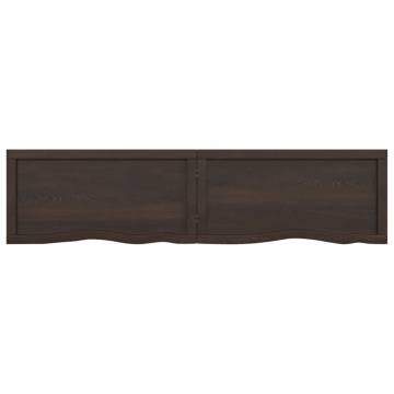 Bathroom Countertop Dark Brown 160x40x(2-4) cm Treated Solid Wood