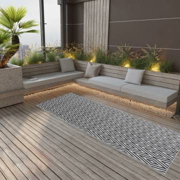 Outdoor Rug Black 80x250 cm PP