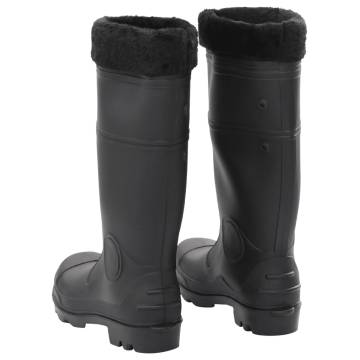 Rian Boots with Removable Socks Black Size 39 PVC