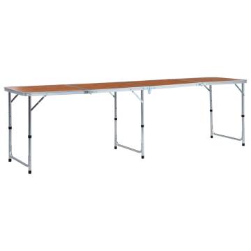 Foldable Camping Table Aluminium 240x60 cm