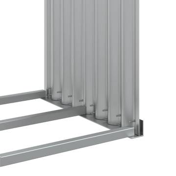 Log Holder Silver 120x45x140 cm Galvanised Steel