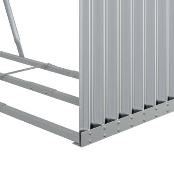 Log Holder Silver 120x45x140 cm Galvanised Steel