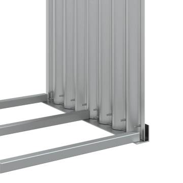 Log Holder Light Grey 120x45x140 cm Galvanised Steel