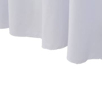 2 pcs Stretch Table Covers with Skirt 243x76x74 cm White