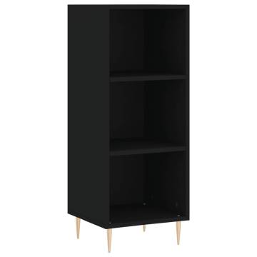 Highboard Black 34.5x34x180 cm Engineered Wood