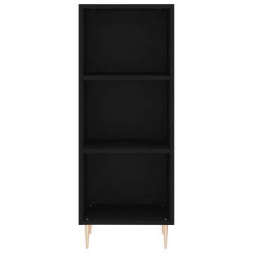 Highboard Black 34.5x34x180 cm Engineered Wood