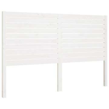 Bed Headboard White 156x4x100 cm Solid Wood Pine