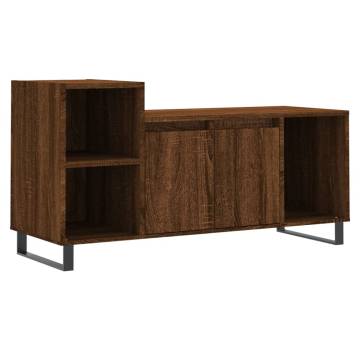 TV Cabinet Brown Oak 100x35x55 cm Engineered Wood