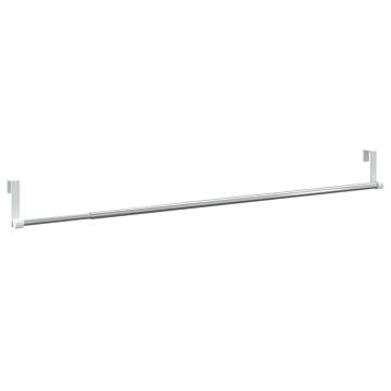 Curtain Rails 2 pcs White and Silver 60-105 cm Aluminium