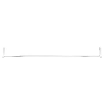 Curtain Rails 2 pcs White and Silver 60-105 cm Aluminium