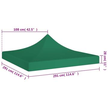 Party Tent Roof 3x3 m Green 270 g/m²