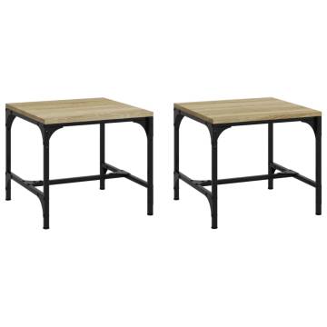 Side Tables 2 pcs Sonoma Oak 40x40x35 cm Engineered Wood