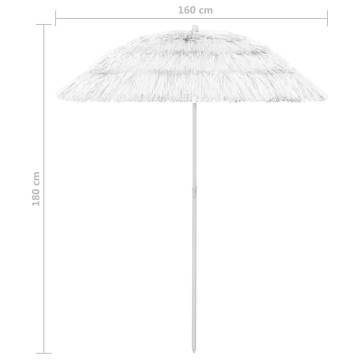 Hawaii Beach Umbrella White 180 cm