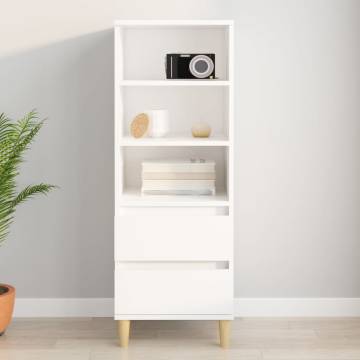 Highboard White 40x36x110 cm Engineered Wood