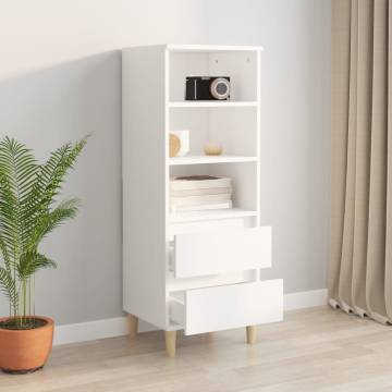 Highboard White 40x36x110 cm Engineered Wood