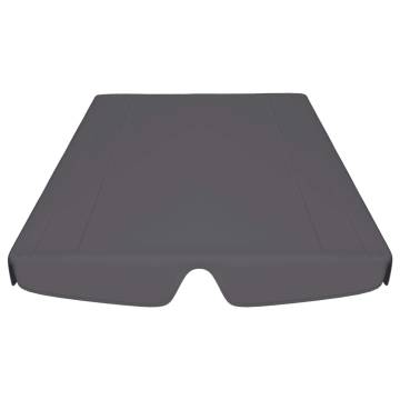 Replacement Canopy for Garden Swing Anthracite 150/130x105/70cm