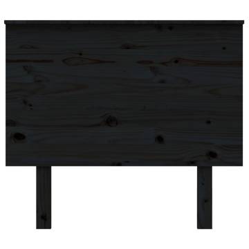 Bed Headboard Black 94x6x82.5 cm Solid Wood Pine