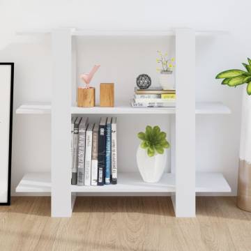 Book Cabinet/Room Divider White 100x30x87 cm