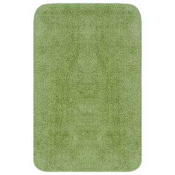 Bathroom Mat Set 2 Pieces Fabric Green