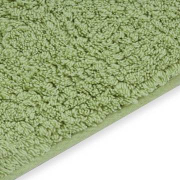 Bathroom Mat Set 2 Pieces Fabric Green