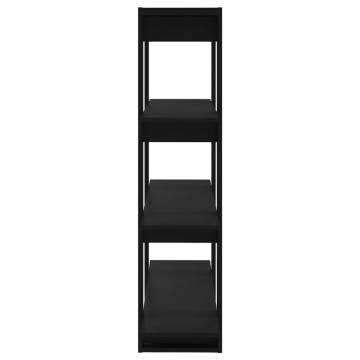 Book Cabinet/Room Divider Black 100x30x123.5 cm