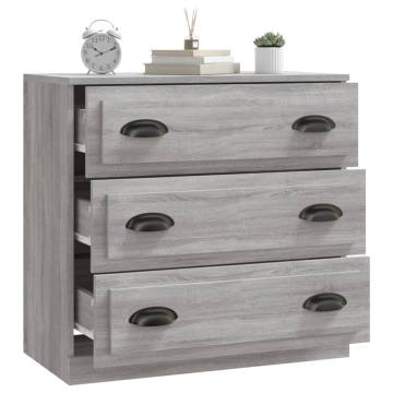 Sideboard Grey Sonoma 70x35.5x67.5 cm Engineered Wood