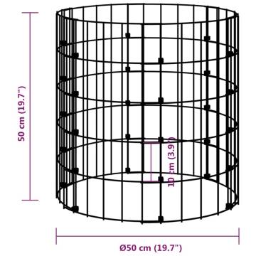 Garden Composter Ø50x50 cm Galvanised Steel