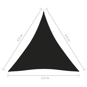 Sunshade Sail Oxford Fabric Triangular 4.5x4.5x4.5 m Black