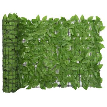 Balcony Screen with Green Leaves 400x75cm