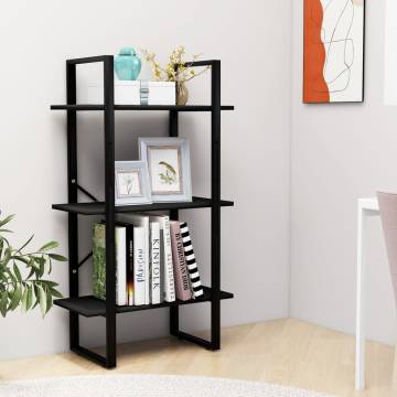 Storage Shelf Black 60x30x105 cm Engineered Wood