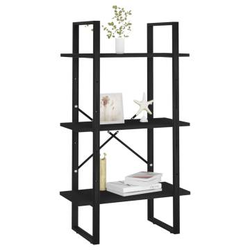 Storage Shelf Black 60x30x105 cm Engineered Wood