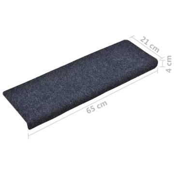 Stair Mats 5 pcs Needle Punch 65x21x4 cm Anthracite