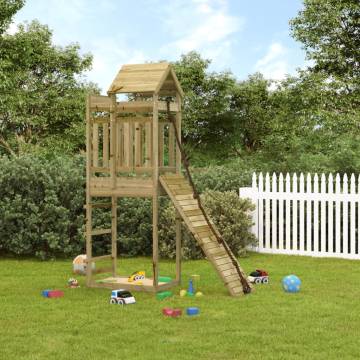 Playhouse with Climbing Wall Impregnated Wood Pine