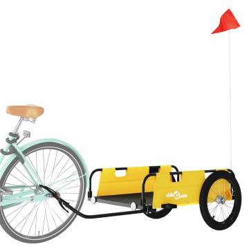 Bike Trailer Yellow Oxford Fabric and Iron