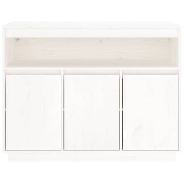 Sideboard White 104.5x34x80 cm Solid Wood Pine