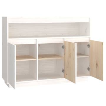 Sideboard White 104.5x34x80 cm Solid Wood Pine