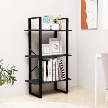 Storage Shelf Black 60x30x105 cm Solid Pine Wood