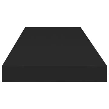 Floating Wall Shelves 2 pcs Black 80x23.5x3.8 cm MDF