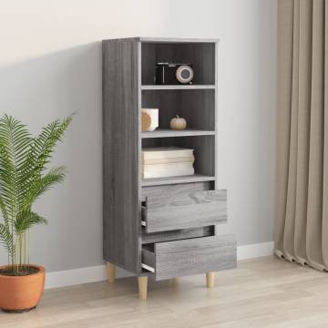 Highboard Grey Sonoma 40x36x110 cm Engineered Wood