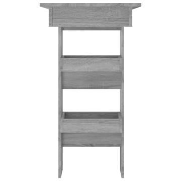 Wall Bar Table Grey Sonoma 102x45x103.5 cm Engineered Wood