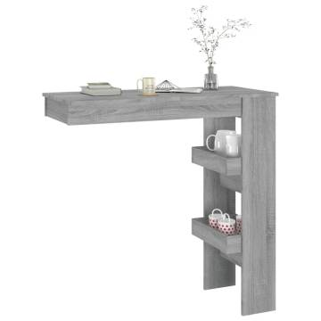 Wall Bar Table Grey Sonoma 102x45x103.5 cm Engineered Wood