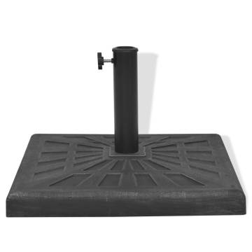 Parasol Base Resin Square Black 19 kg