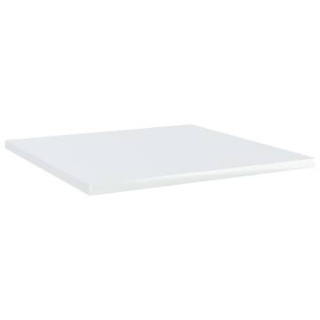 Bookshelf Boards 8 pcs High Gloss White 40x40x1.5 cm Engineered Wood