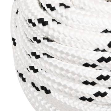 Braided Boat Rope White 18 mmx25 m Polyester