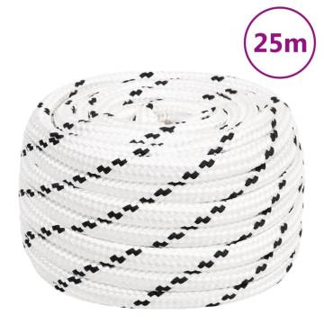 Braided Boat Rope White 18 mmx25 m Polyester