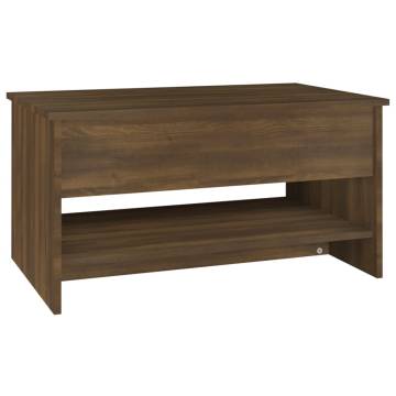 Coffee Table Brown Oak 80x50x40 cm Engineered Wood