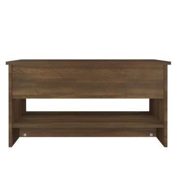 Coffee Table Brown Oak 80x50x40 cm Engineered Wood