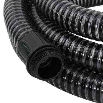 Suction Hose with Brass Connectors Black 1.1" 7 m PVC